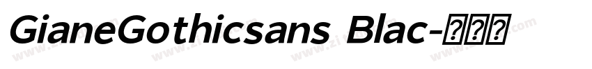 GianeGothicsans Blac字体转换